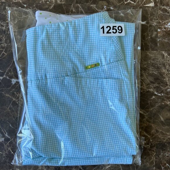 Swing Control Women 4 Gingham Pants Blue White Golf Preppy Made In Canada Office - Picture 14 of 15